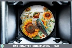 GorgeousAutumn Sunflowers Car Coaster design.
