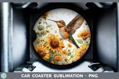 GorgeousAutumn Sunflowers Car Coaster design.