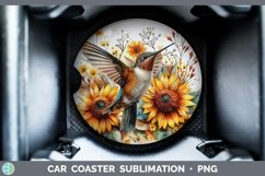 GorgeousAutumn Sunflowers Car Coaster design.