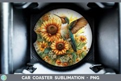 GorgeousAutumn Sunflowers Car Coaster design.