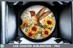 GorgeousAutumn Sunflowers Car Coaster design.