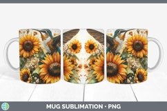 GorgeousAutumn Sunflowers Mug Wrap design.