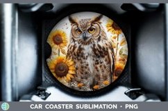 GorgeousAutumn Sunflowers Car Coaster design.