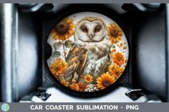GorgeousAutumn Sunflowers Car Coaster design.