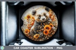 GorgeousAutumn Sunflowers Car Coaster design.