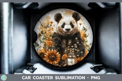 GorgeousAutumn Sunflowers Car Coaster design.