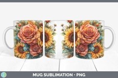 GorgeousAutumn Sunflowers Mug Wrap design.