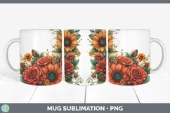 GorgeousAutumn Sunflowers Mug Wrap design.