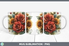 GorgeousAutumn Sunflowers Mug Wrap design.