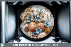 GorgeousAutumn Sunflowers Car Coaster design.