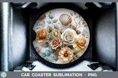 GorgeousAutumn Sunflowers Car Coaster design.
