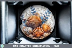 GorgeousAutumn Sunflowers Car Coaster design.