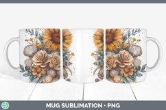 GorgeousAutumn Sunflowers Mug Wrap design.