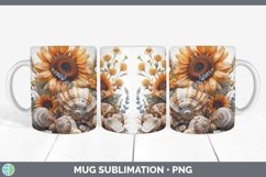 GorgeousAutumn Sunflowers Mug Wrap design.