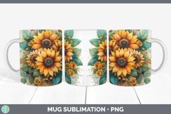 GorgeousAutumn Sunflowers Mug Wrap design.