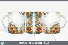 GorgeousAutumn Sunflowers Mug Wrap design.