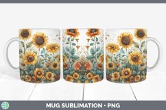 GorgeousAutumn Sunflowers Mug Wrap design.