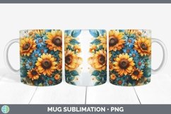 GorgeousAutumn Sunflowers Mug Wrap design.