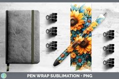 GorgeousAutumn Sunflowers Pen Wrap design.