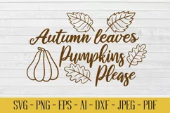 autumn leaves pumpkins please