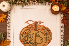 Floral Pumpkin Embroidery Design Fall Sunflower Harvest 4x4 Product Image 5