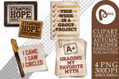 Autumn Teacher Grading Season Comedy Sublimation Product Image 1