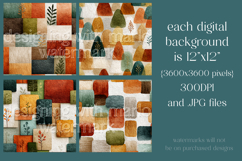 Autumn Seamless Patterns, Geometric Texture Fall Patterns 2 Product Image 2
