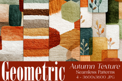 Autumn Seamless Patterns, Geometric Texture Fall Patterns 3 Product Image 1