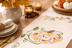 Pumpkin Embroidery Design Fall Kitchen Decor 4x4 5x7 Product Image 2