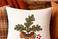 Acorn Embroidery Design Fall Leaves Product Image 6