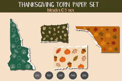 Thanksgiving Torn Paper SVG Product Image 2