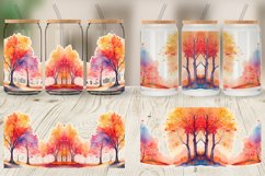 Autumn Trees Glass Can Wraps Product Image 4