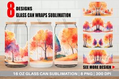 Autumn Trees Glass Can Wraps Product Image 1