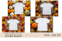 Autumn and Halloween tshirt mockup- 4 jpeg files Product Image 1