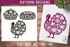 Autumn Turkey Harvest SVG Silhouette