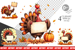 Autumn Turkey Clipart Product Image 1