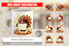 Autumn Turkey Mug Wrap Product Image 1