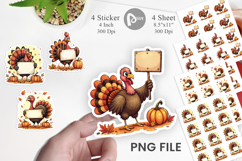 Autumn Turkey Sticker Product Image 1