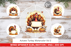 Autumn Turkey Wind Spinner Product Image 1
