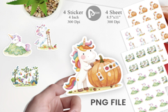 Autumn Unicorn Whimsy Sticker Product Image 1