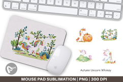 Mouse Pad Autumn Unicorn Whimsy Product Image 1
