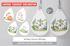 Earring Autumn Unicorn Whimsy Product Image 1