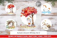 Wind Spinner Autumn Unicorn Whimsy Product Image 1