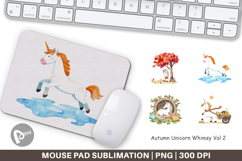 Mouse Pad Autumn Unicorn Whimsy Product Image 1