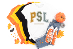 Fall inspired Pumpkin Spice Life SVG featuring oversized sports style letters in warm muted seasonal colors on white background.