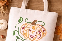 Pumpkin Embroidery Design Fall Kitchen Decor 4x4 5x7 Product Image 4
