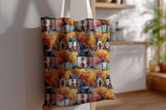 Autumn Village Houses Seamless Pattern with Cozy Cottages Product Image 5