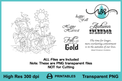 Autumn, Wagon, Sunflower, Pumpkins, Leaves, Fall Sentiment Product Image 2