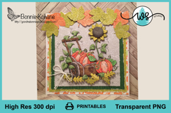 Autumn, Wagon, Sunflower, Pumpkins, Leaves, Fall Sentiment Product Image 3