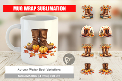 Autumn Water Boot Mug Wrap Product Image 1